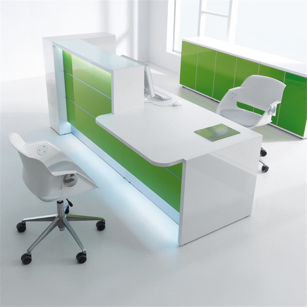 Bancone reception lineare con desk - Valde