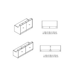 Bancone reception L.165/245 cm - Linea