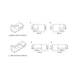 Bancone reception con desk - Linea