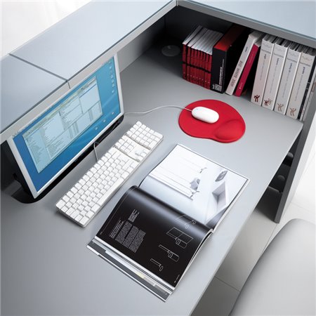 Bancone reception angolare con desk - Linea