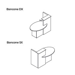 Bancone reception con scrivania - Ovo